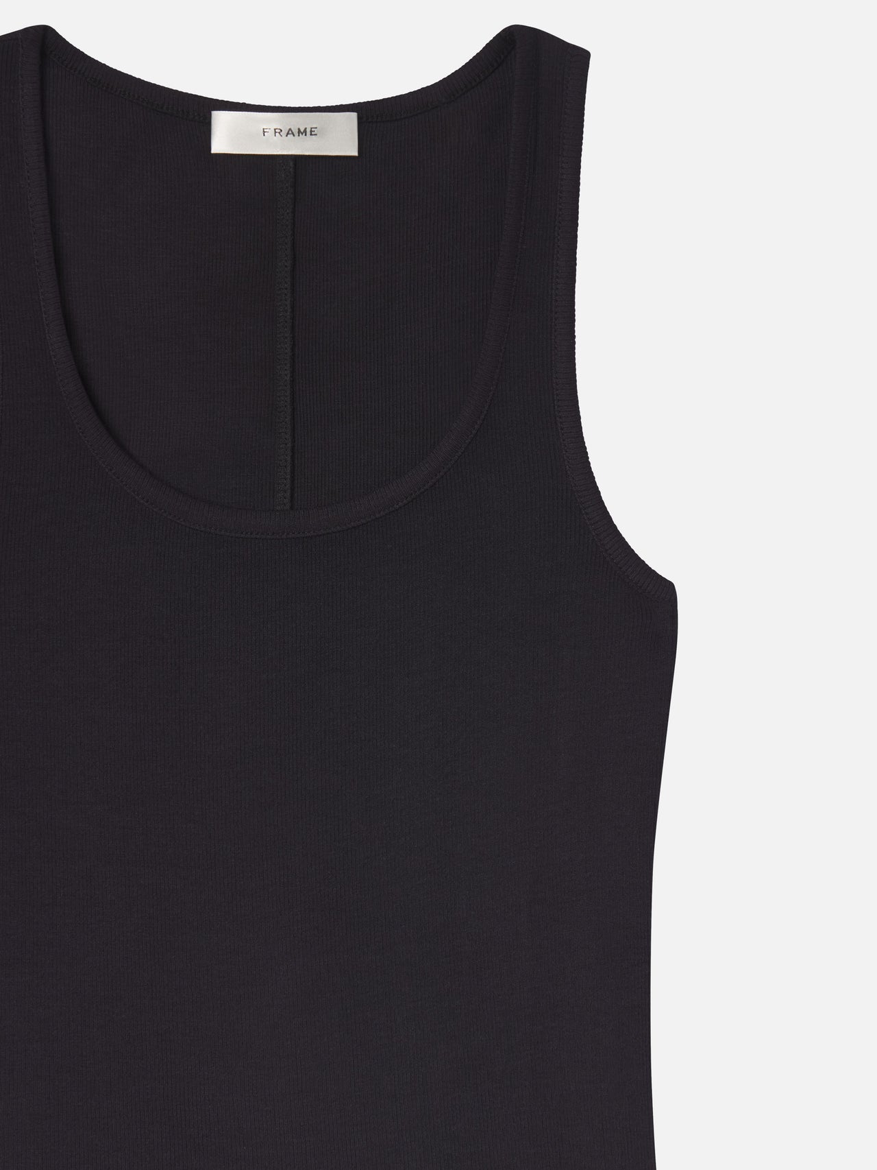 The Rib Scoop Neck Tank -- Black