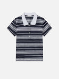 The Striped Polo -- Navy Multi