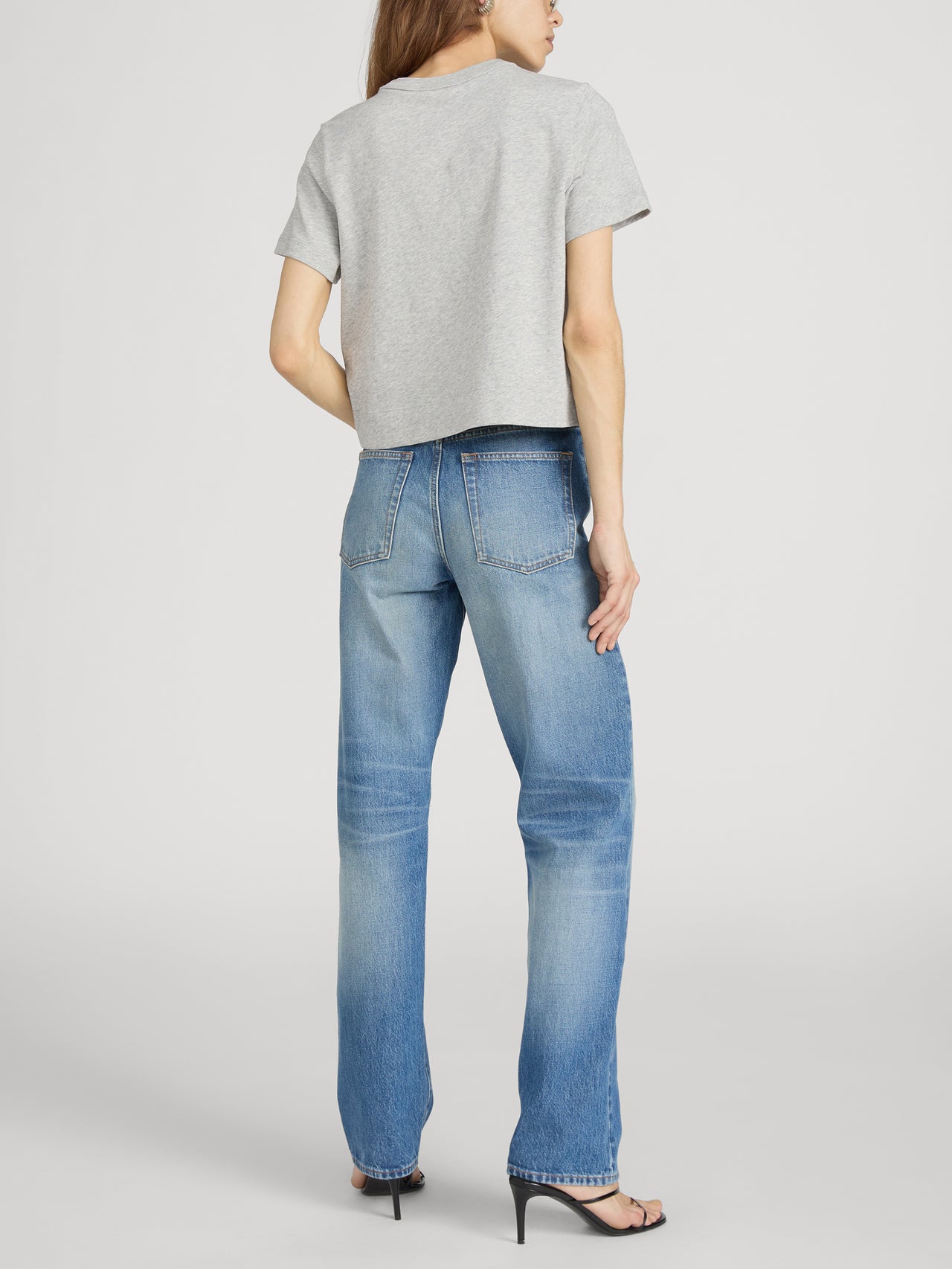 The Heather Boxy Tee -- Heather Grey