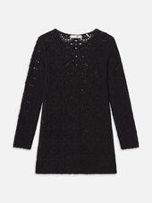 The Crochet Keyhole Dress -- Black