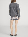 The Brushed Argyle Skirt -- Grey Multi