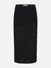 The Crochet Midi Skirt -- Black