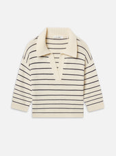 The Striped Easy Pullover -- Cream Multi