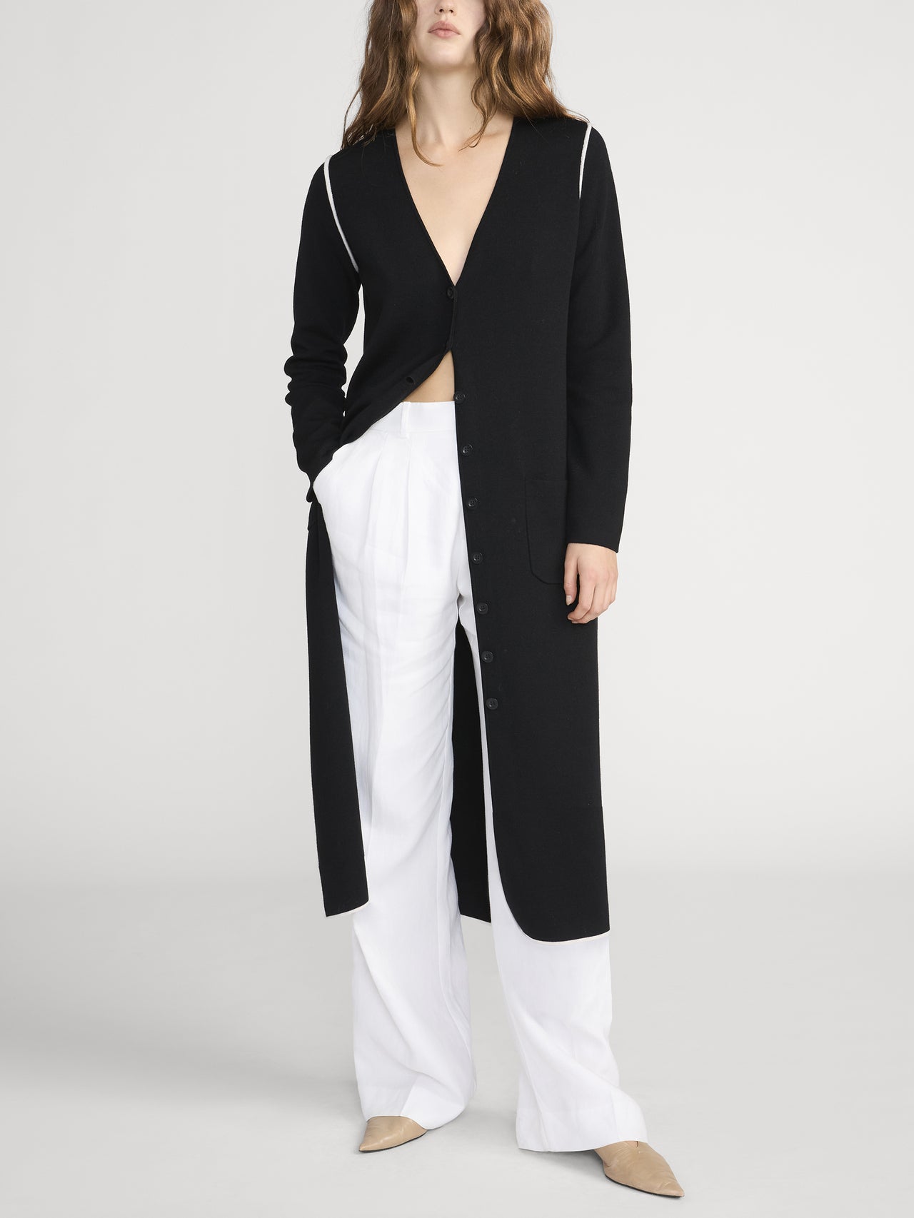 The Long Sleek Cardi -- Black