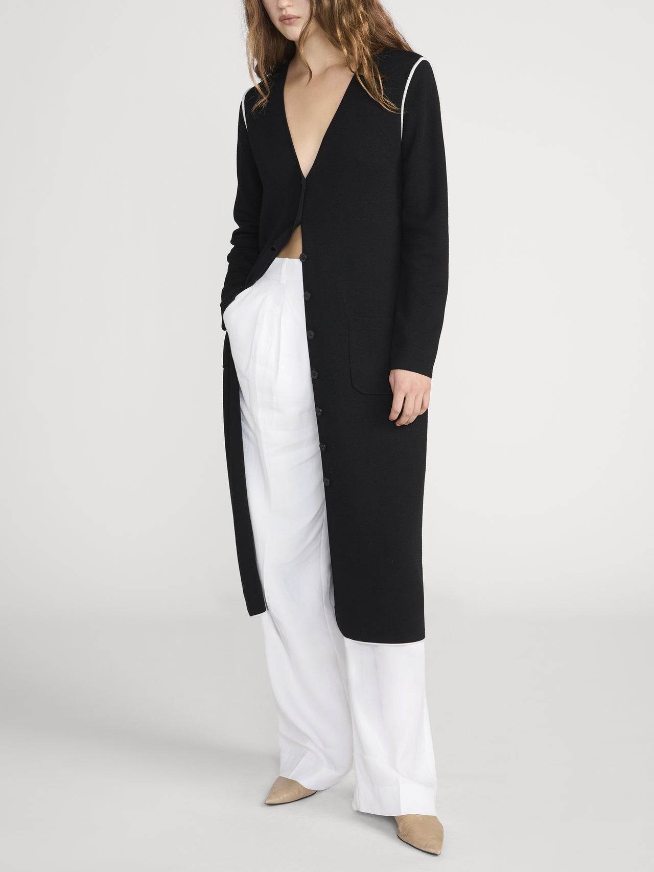 The Long Sleek Cardi -- Black