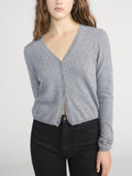 The Cashmere V Cardi -- Heather Grey