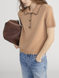The Leather Stitch Polo -- Camel