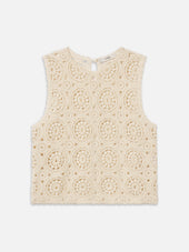 The Crochet Tank -- Cream