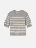 The Cashmere Easy Crew -- Grey Multi