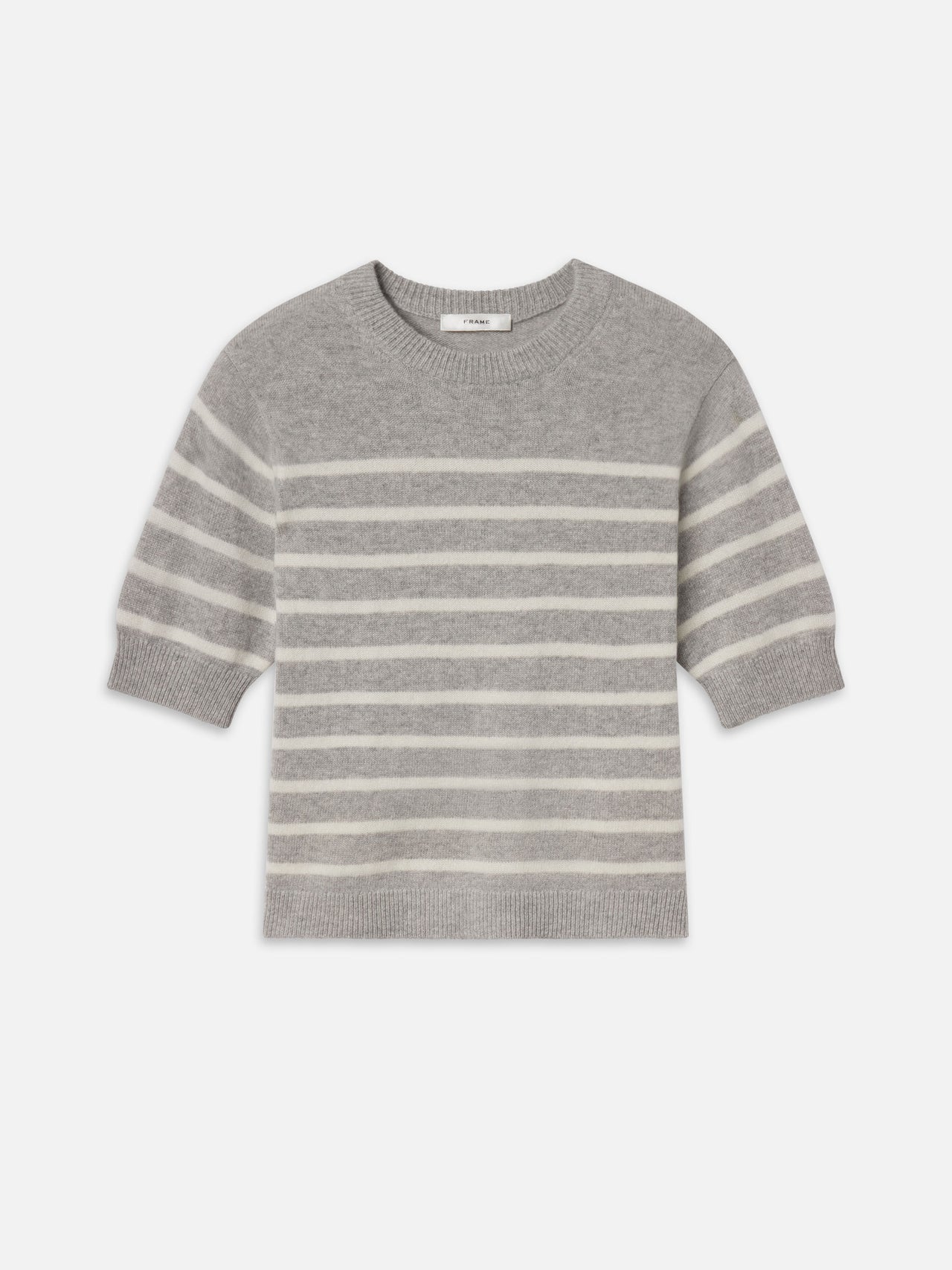 The Cashmere Easy Crew -- Grey Multi
