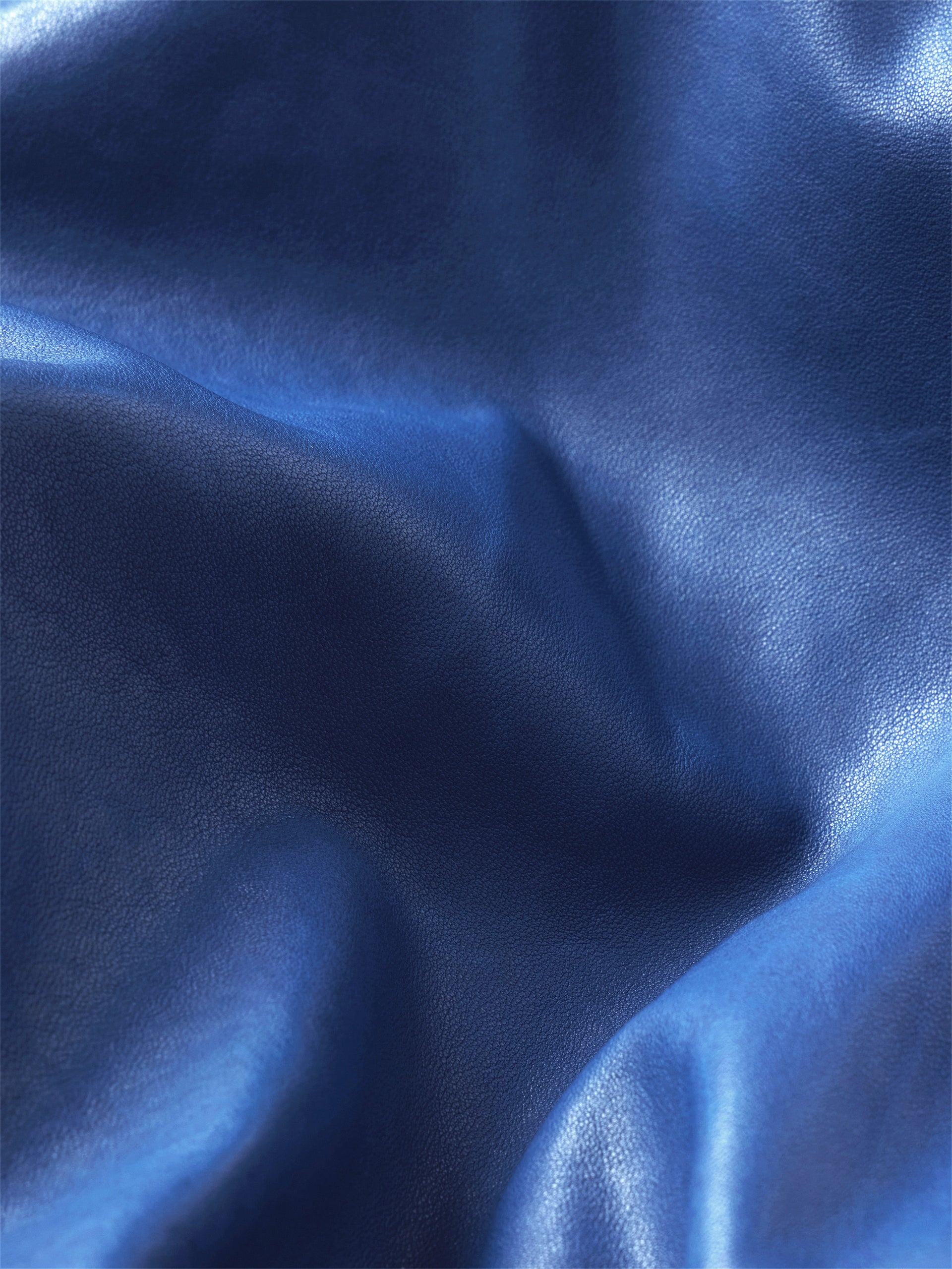 The Leather Bubble Jacket -- Royal Blue