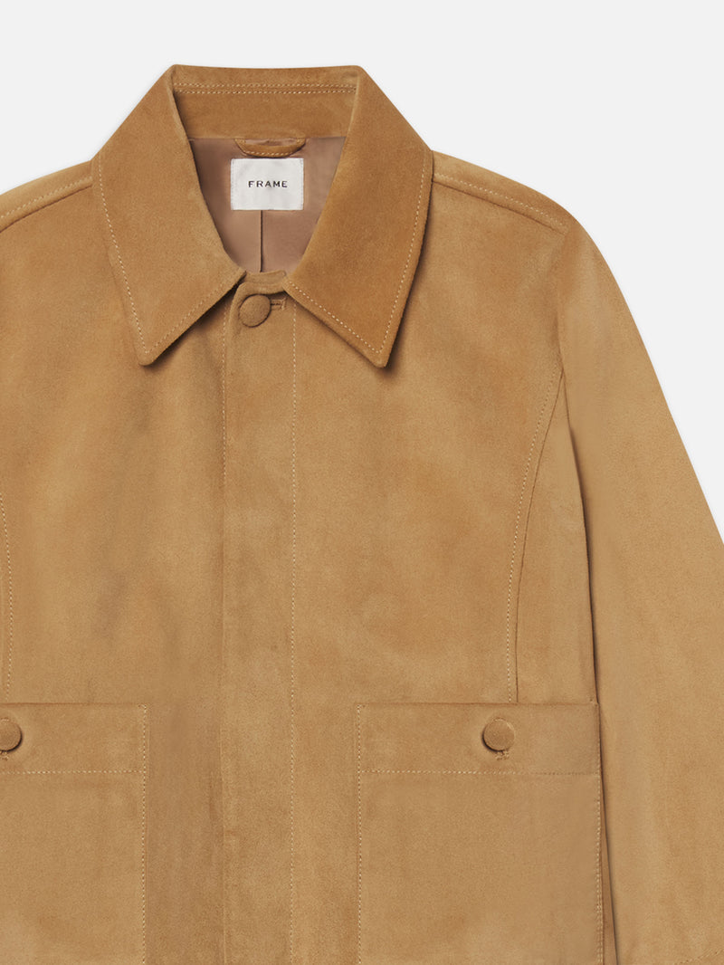 The Mini Suede Swing Jacket -- Light Camel