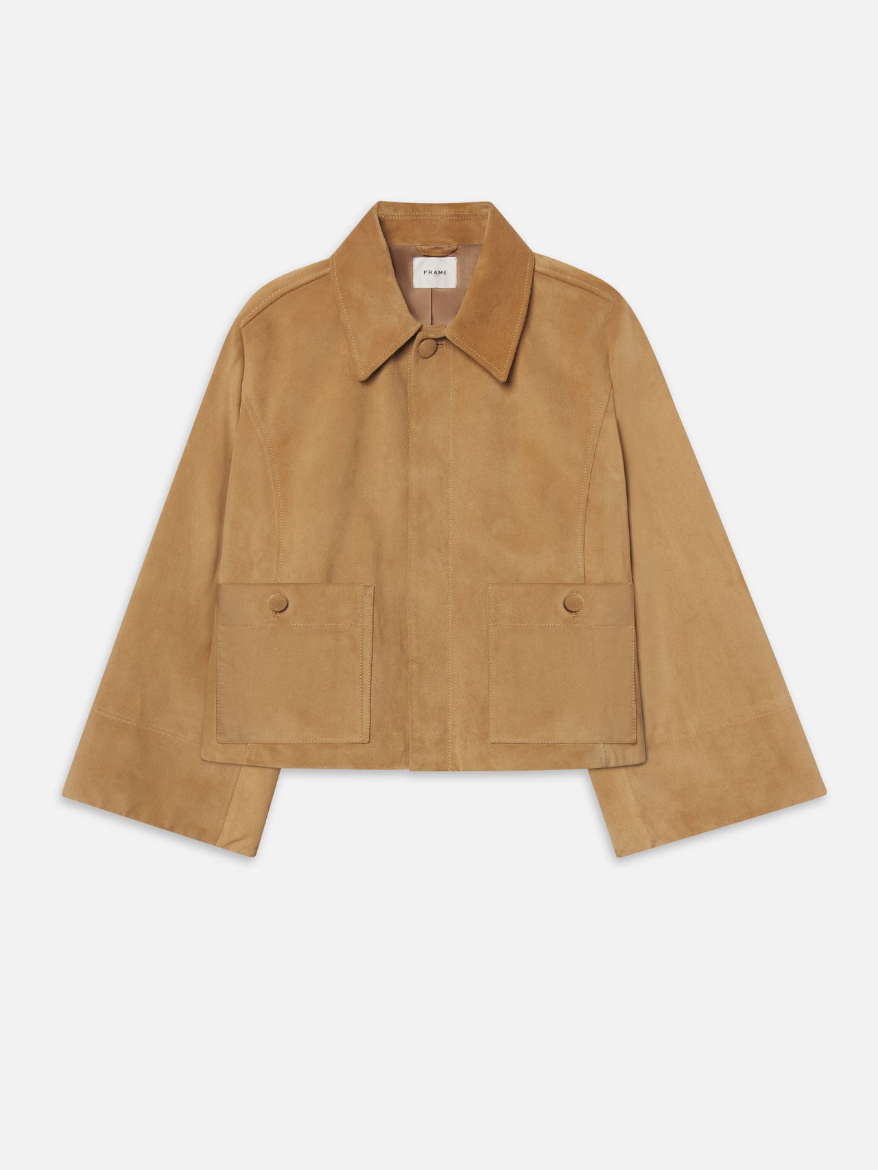 The Mini Suede Swing Jacket -- Light Camel