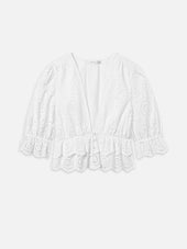 The Solstice Eyelet Blouse -- White