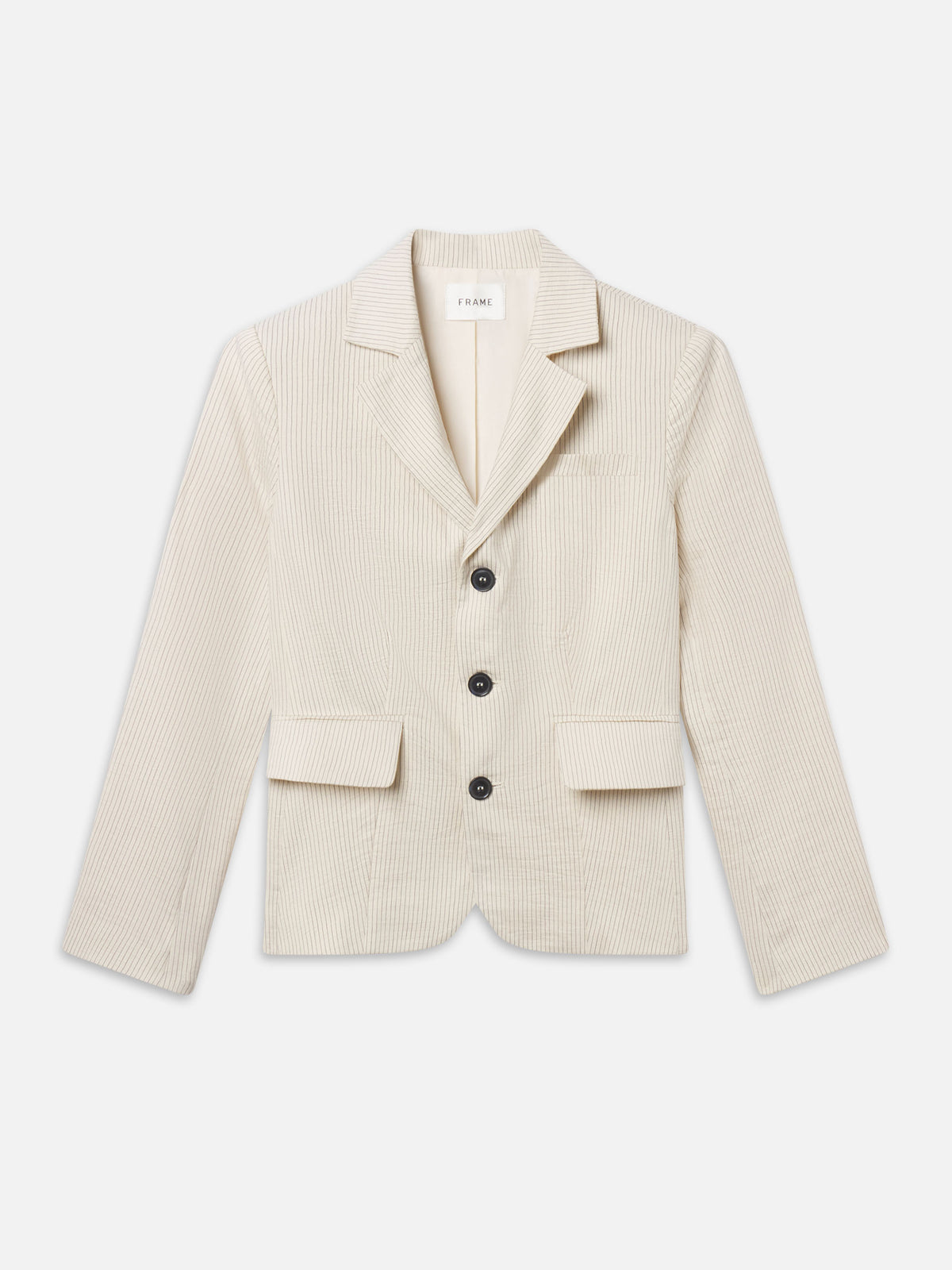 The Striped Smart Blazer -- Ecru Multi
