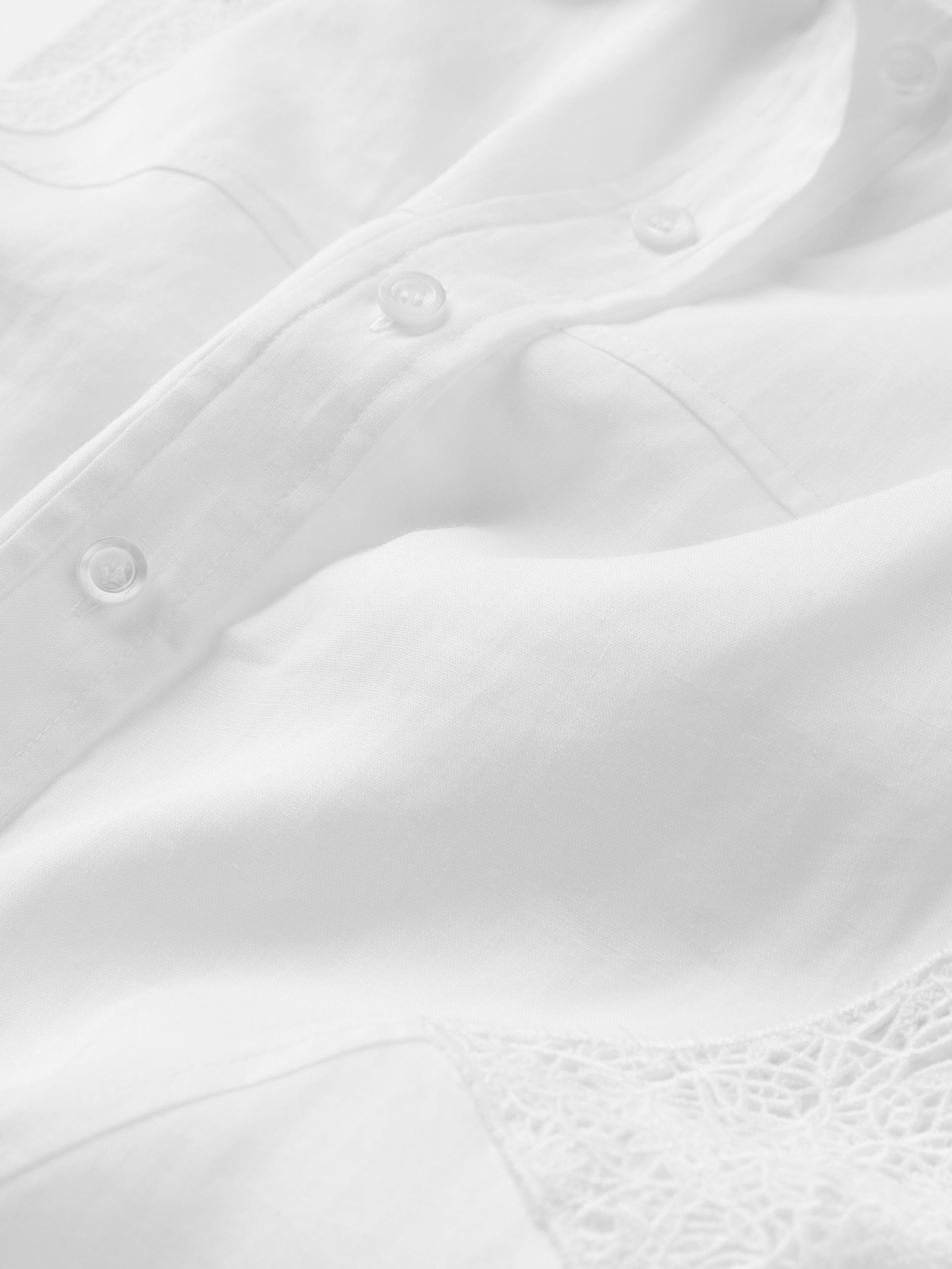 The Embroidered Day Dress -- White