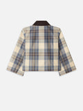 The Cropped Plaid Mac Coat -- Navy Check