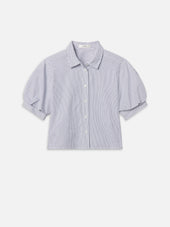 The Billow Sleeve Shirt -- Navy Stripe