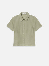 The Linen Seaside Shirt -- Sage Multi