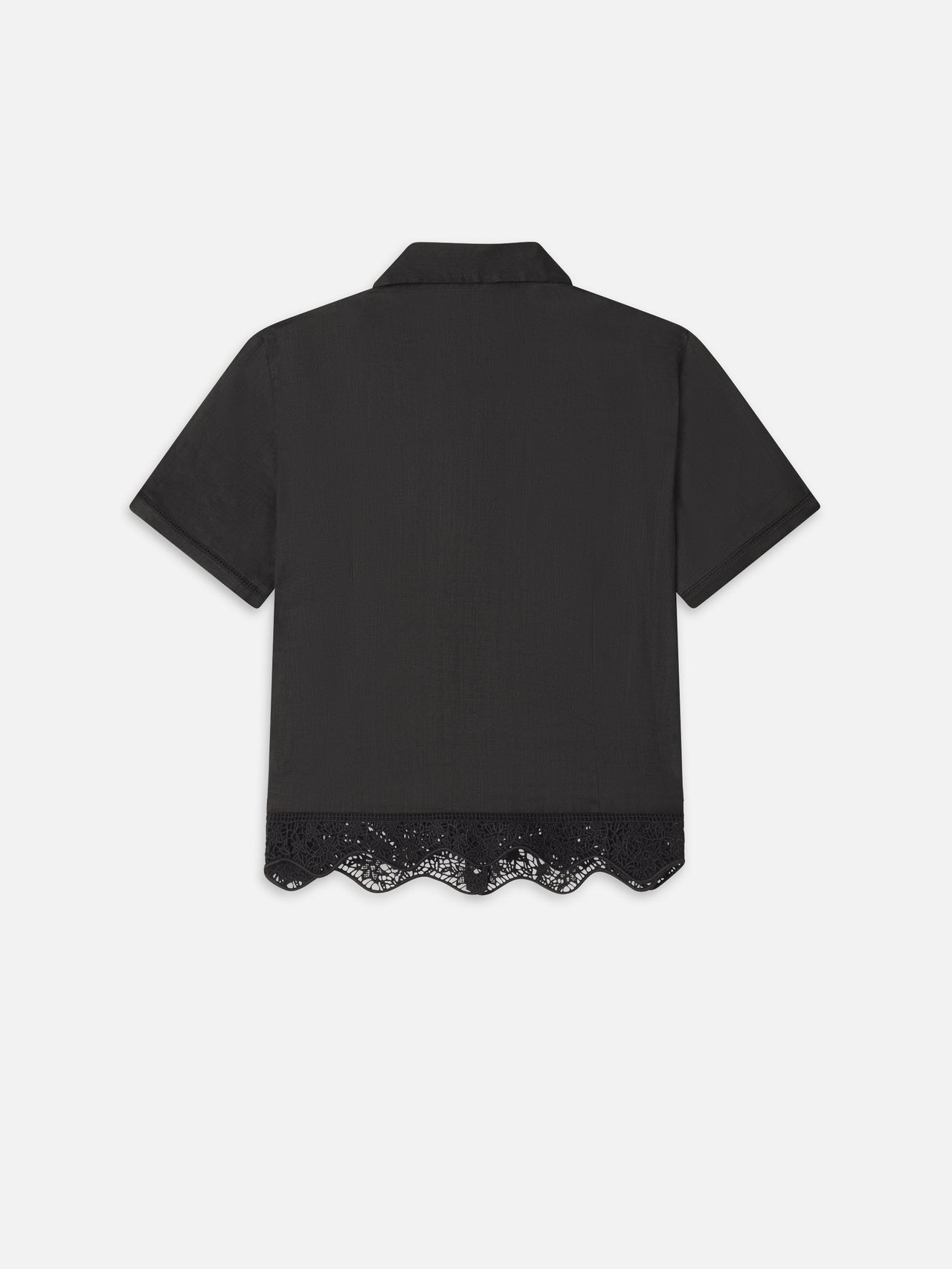 The Embroidered Seaside Shirt -- Black
