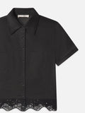The Embroidered Seaside Shirt -- Black