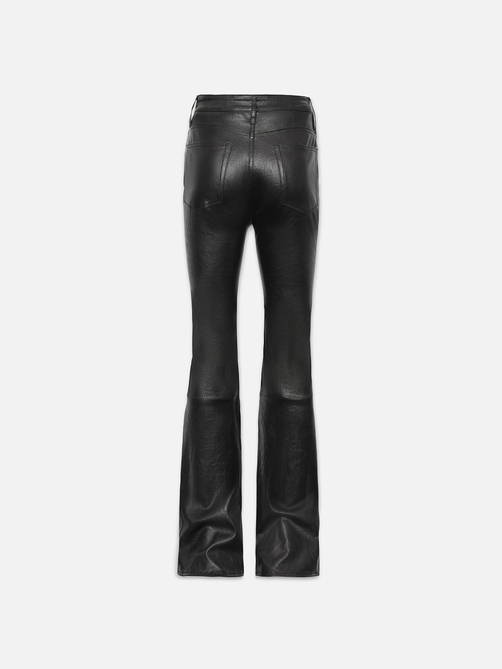 The Slim Stacked Leather Pant In Black Frame
