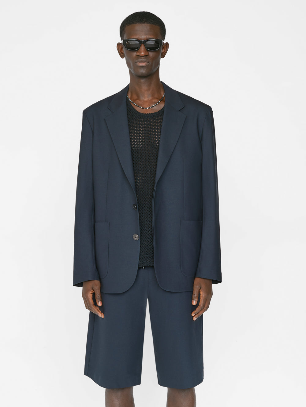 Unstructured Wool Blazer -- Dark Navy – FRAME