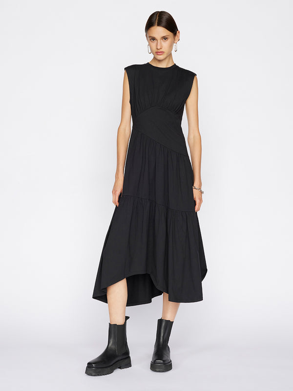 Gathered Seam Knit Dress -- Noir – FRAME