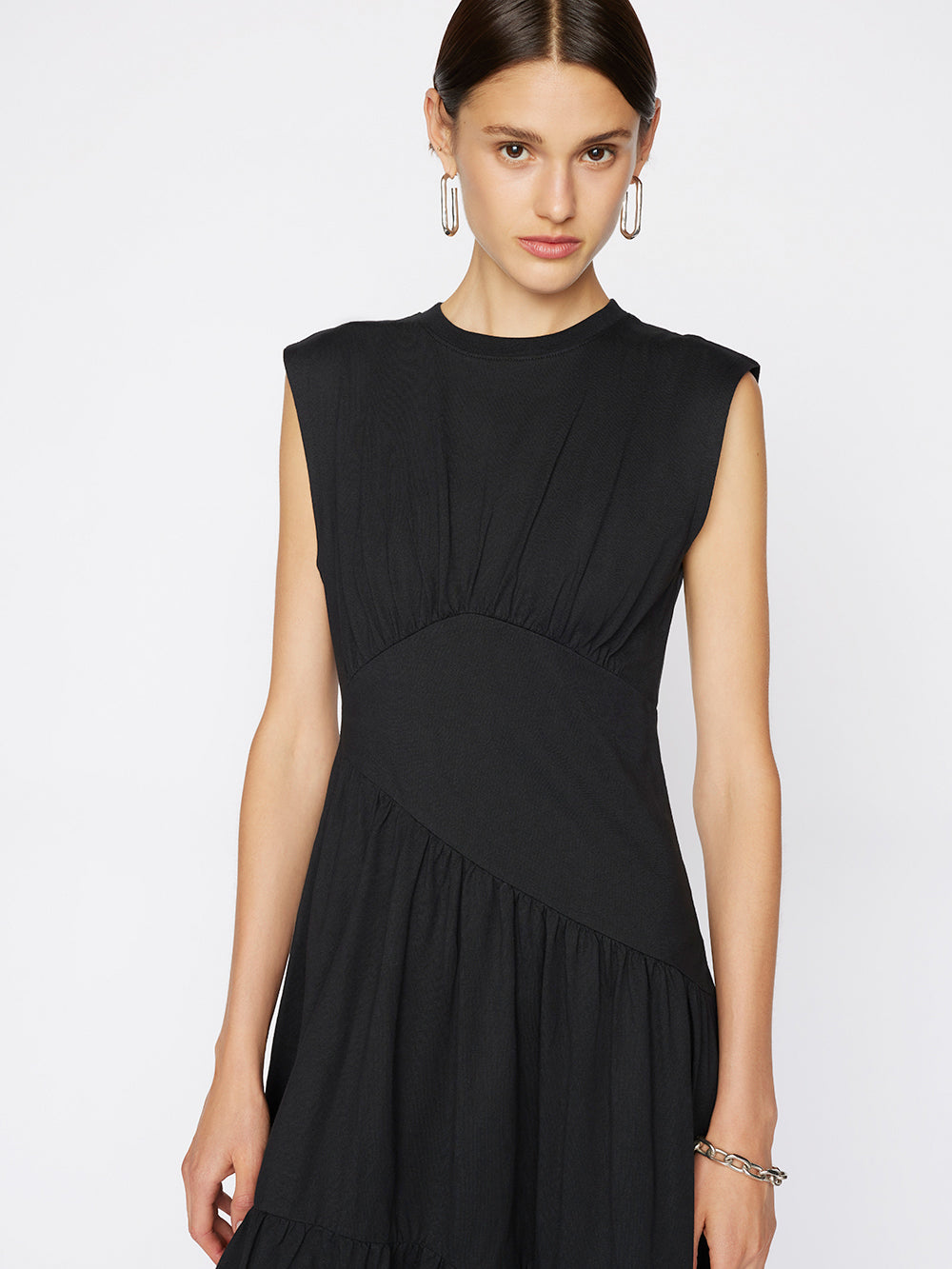 Gathered Seam Knit Dress -- Noir – FRAME