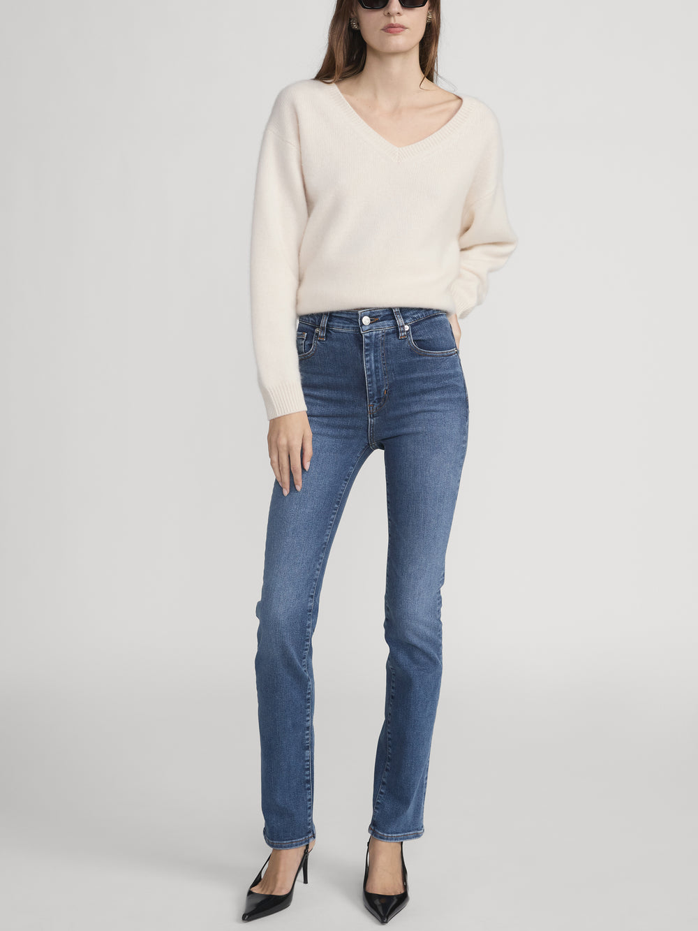 jeans full front view