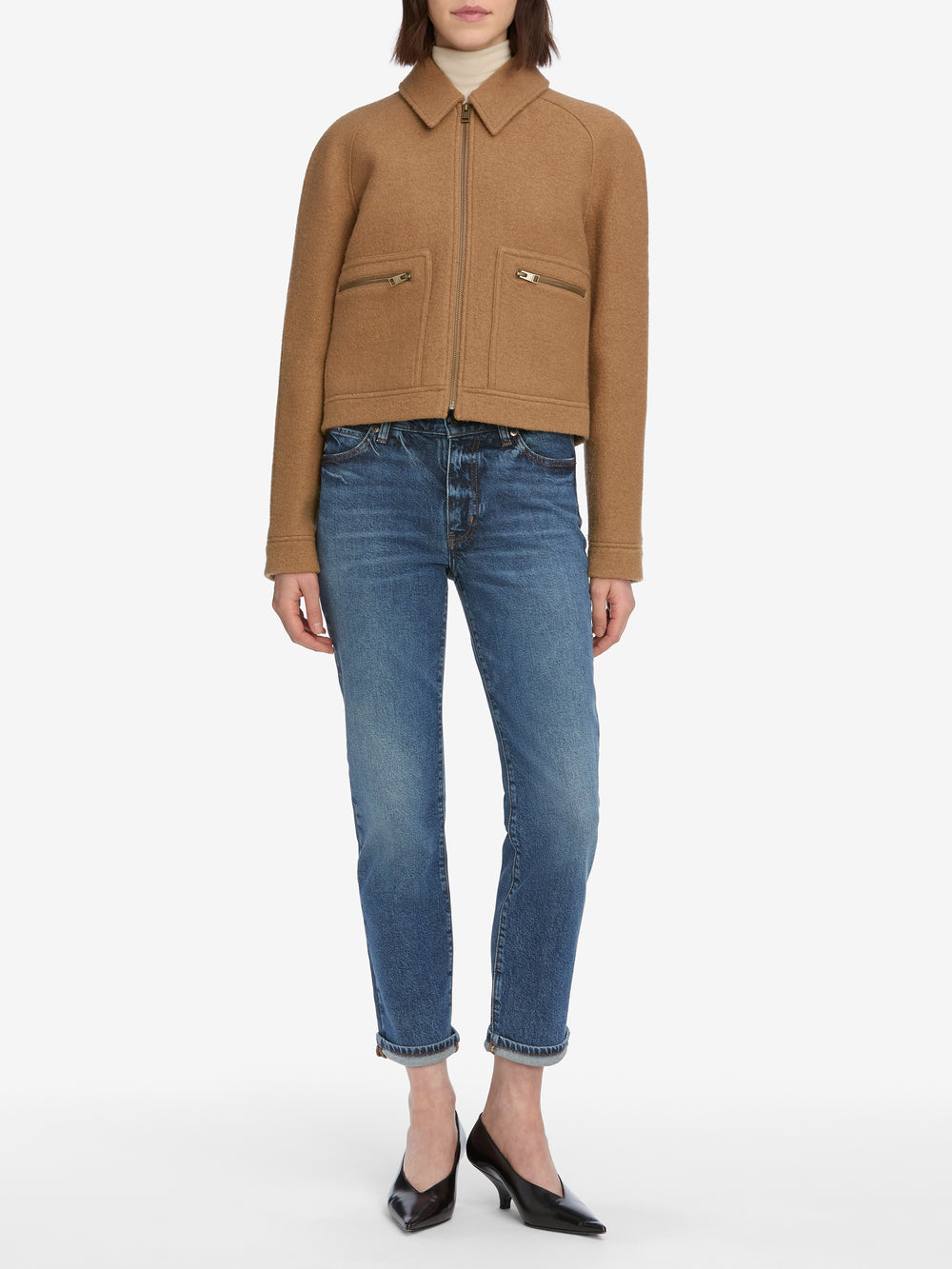 jeans full front view