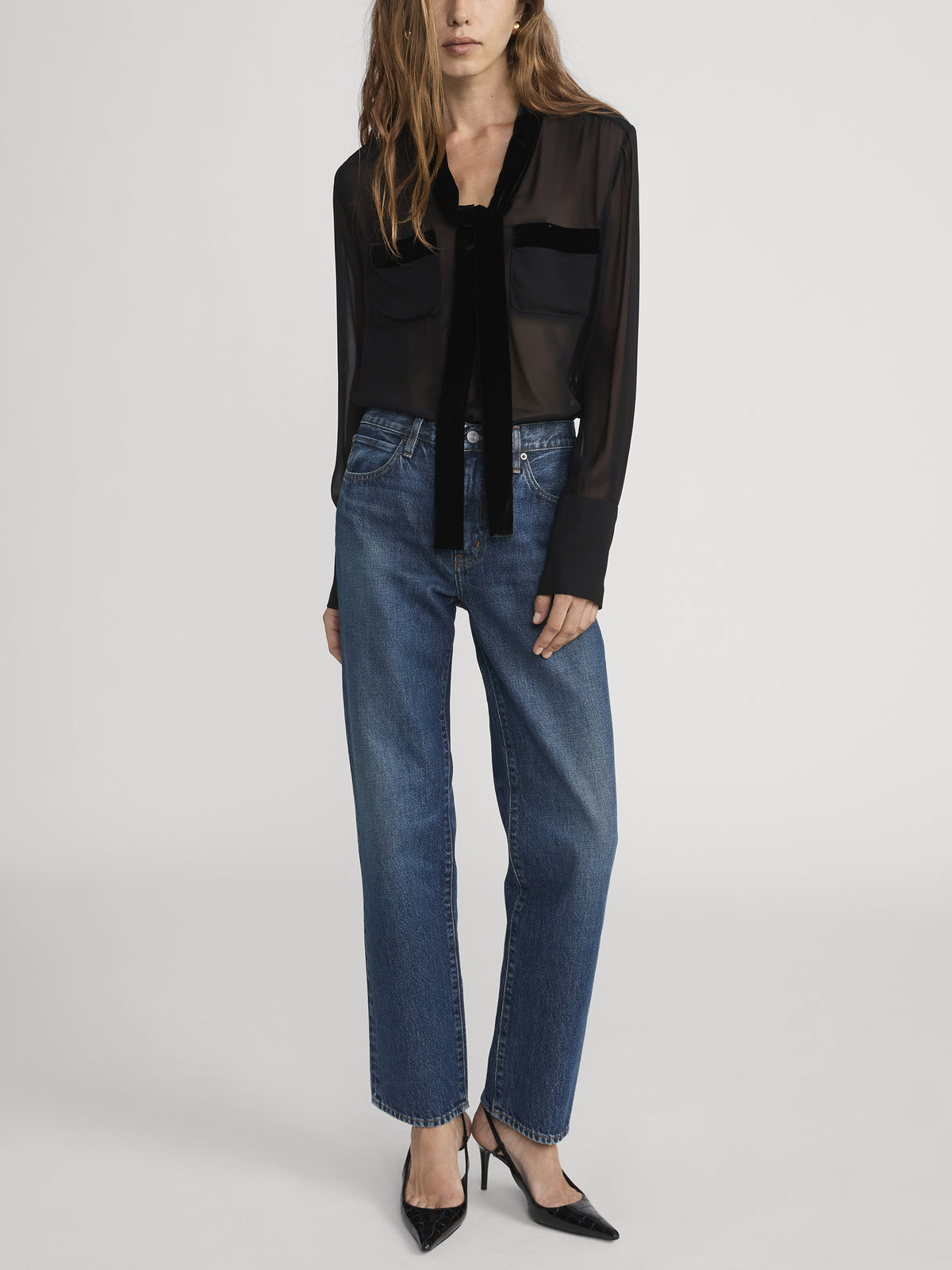 jeans full front view