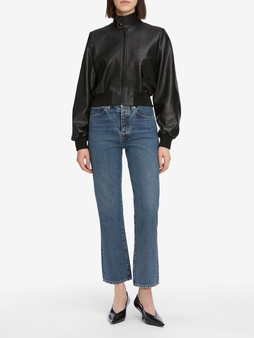 jeans full front view