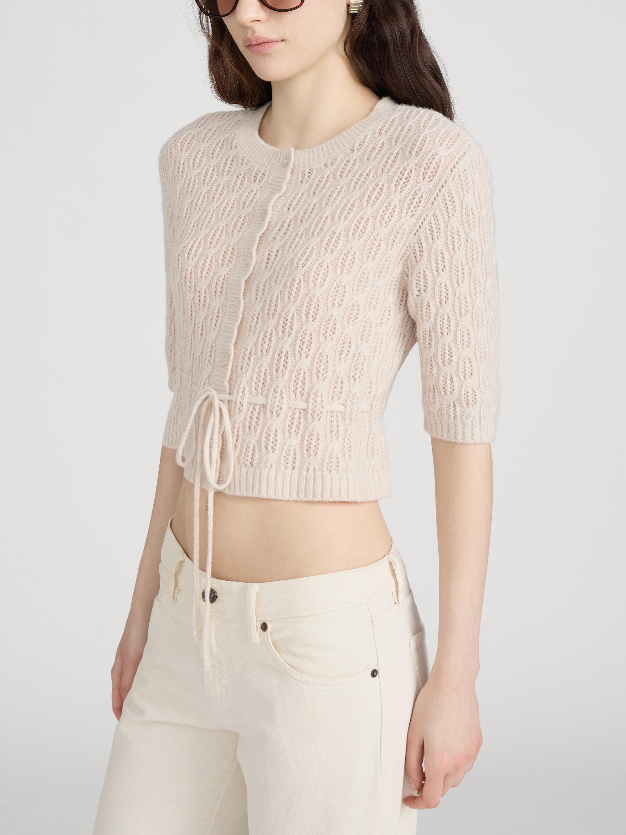 The Clover Cardigan -- Oatmeal Heather