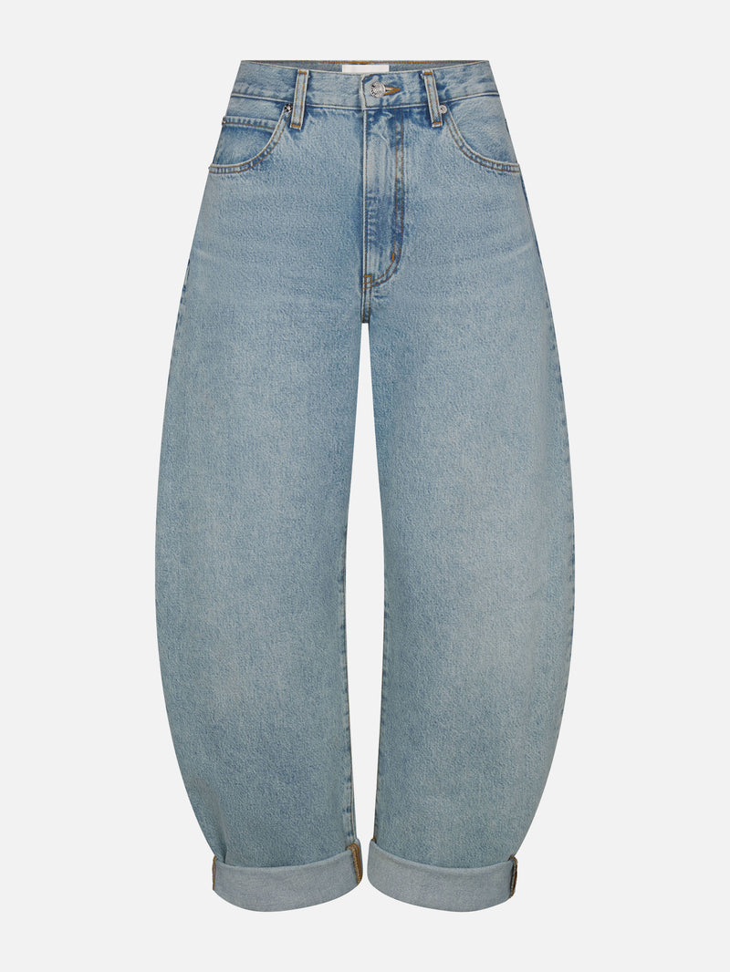 jeans front cuffed hem detail image