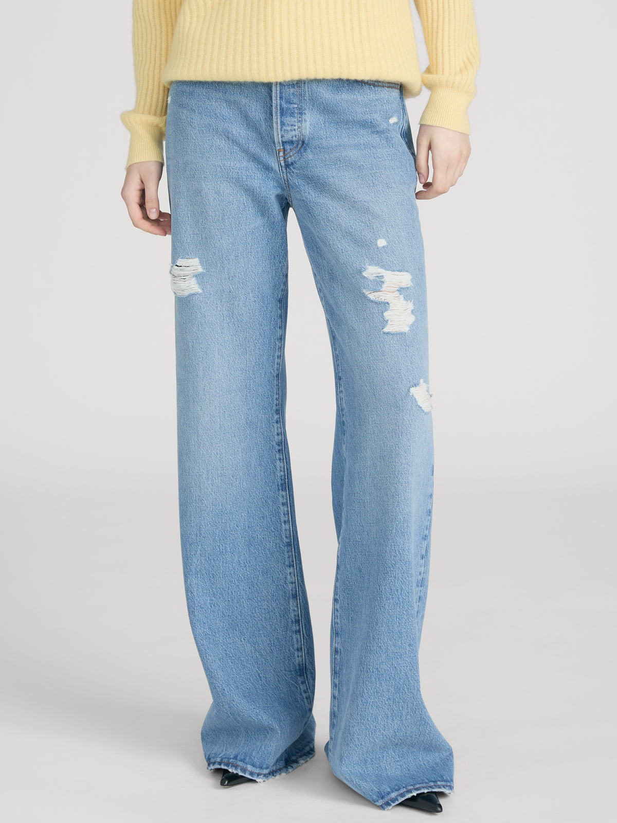 Jeans on model crop 