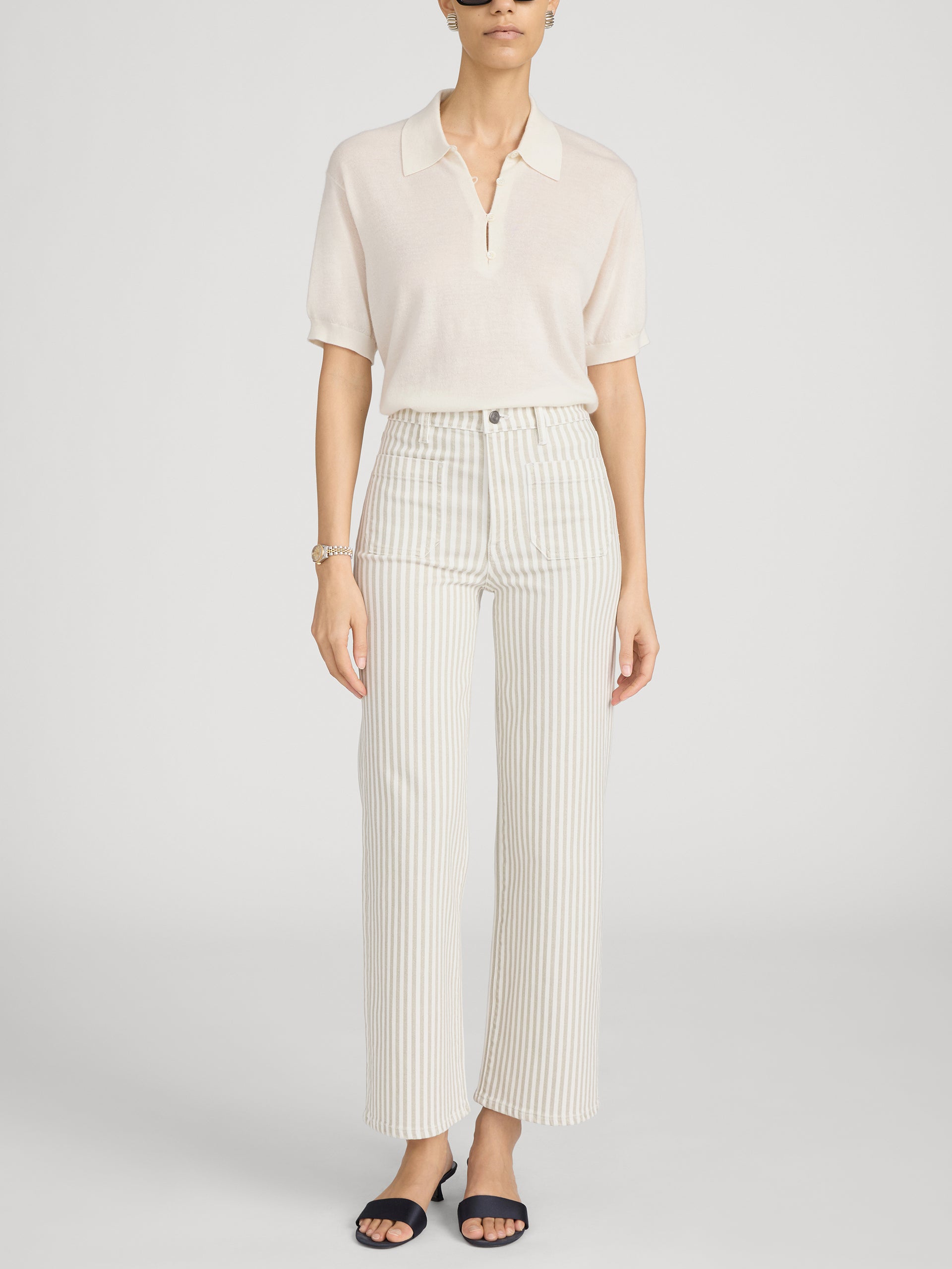 The Anchor Pant -- Flax Stripe