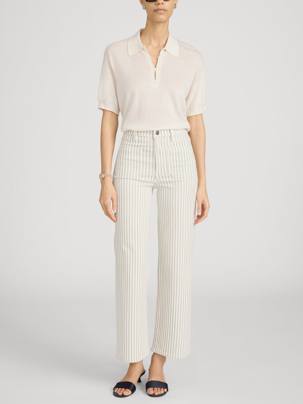 The Anchor Pant -- Flax Stripe