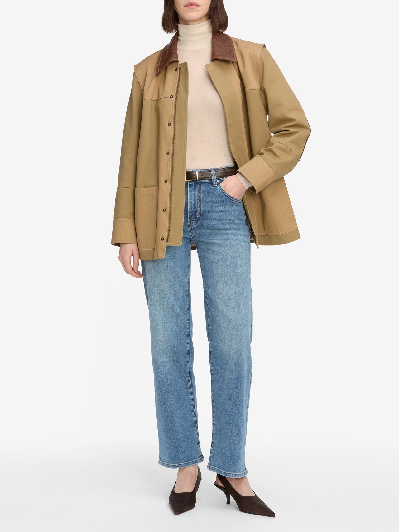 jeans full front view