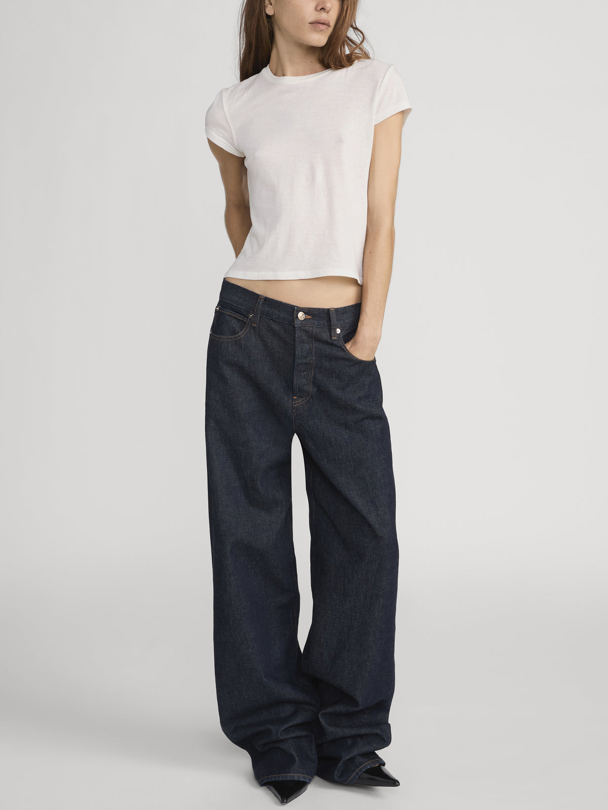 jeans full front view