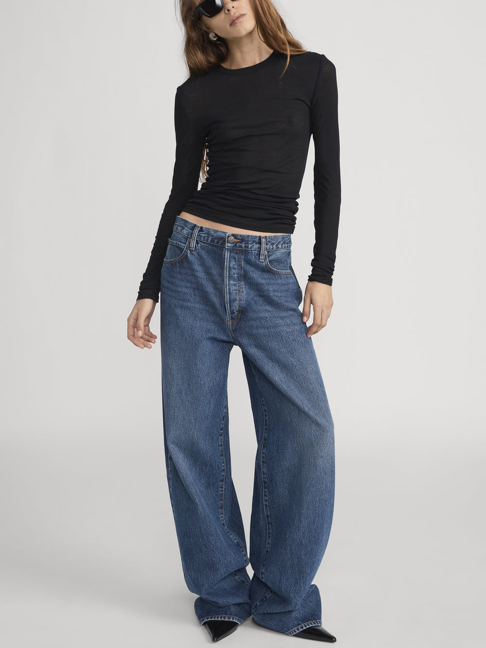 jeans gear FRAME X Amelia Gray The Detour Jeans in Blue