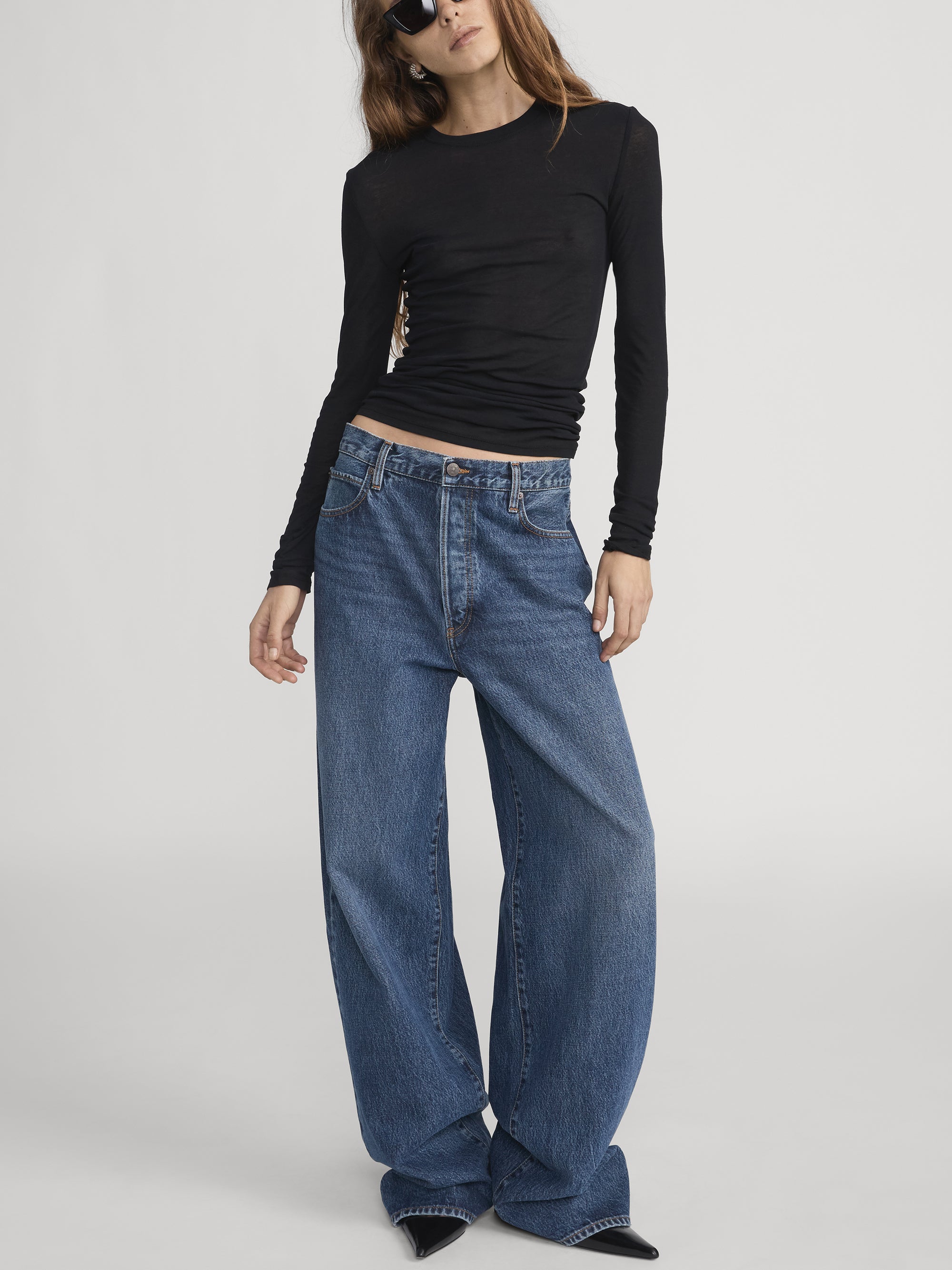 jeans full front view