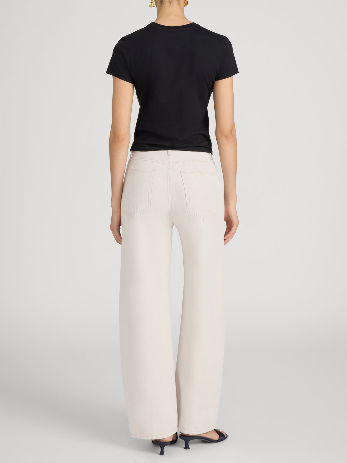 Pant on model back 