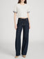 The Stripe Cuff Top -- Cream Multi