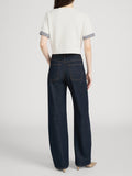 The Stripe Cuff Top -- Cream Multi
