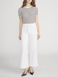 The Seamed Wide Trouser Crop -- Au Natural Clean
