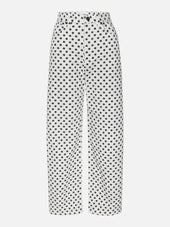 The Bow Crop -- White Polka Dot