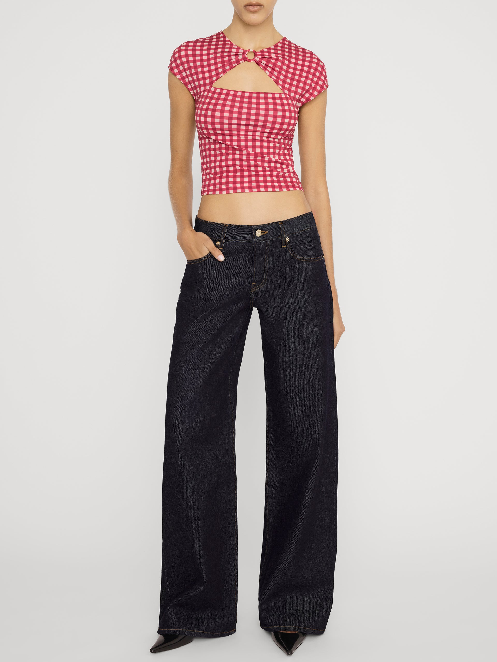 Jean on model front 