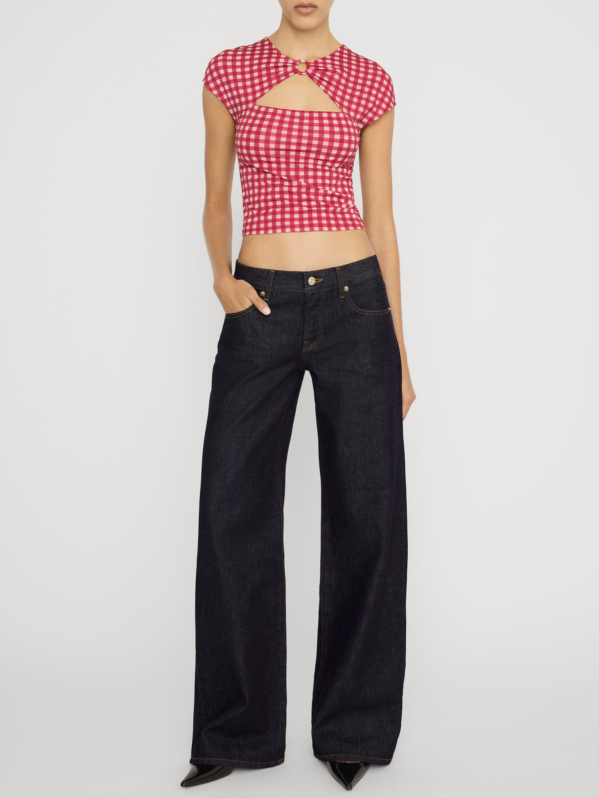 Jean on model front 