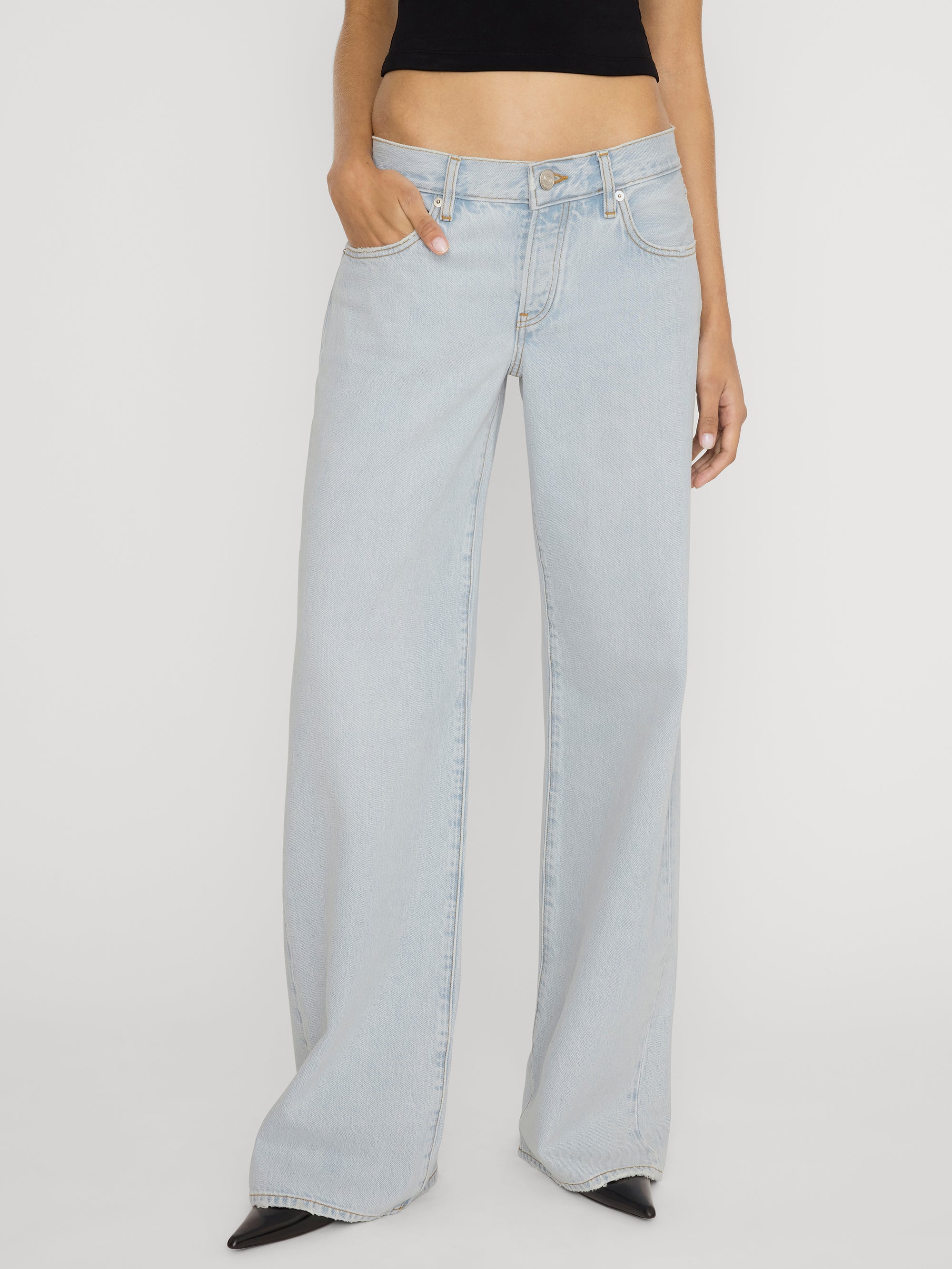 Jean on model crop 